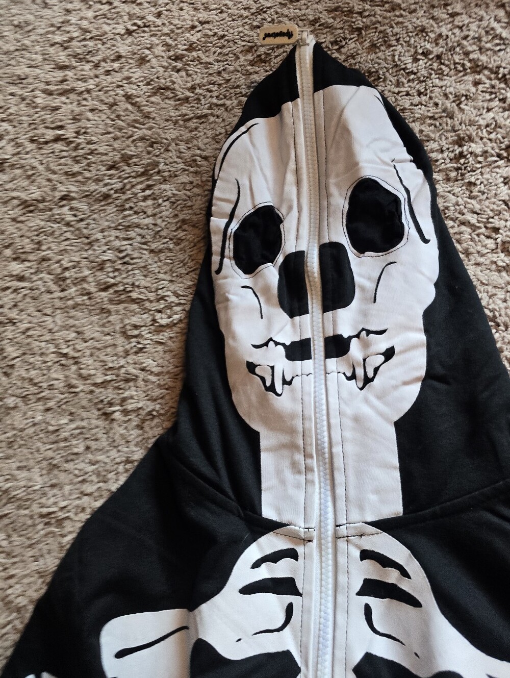 NWT Tipsy Elves Skeleton Hooded Jumpsuit Costume Onesie - XS - Picture 6 of 10
